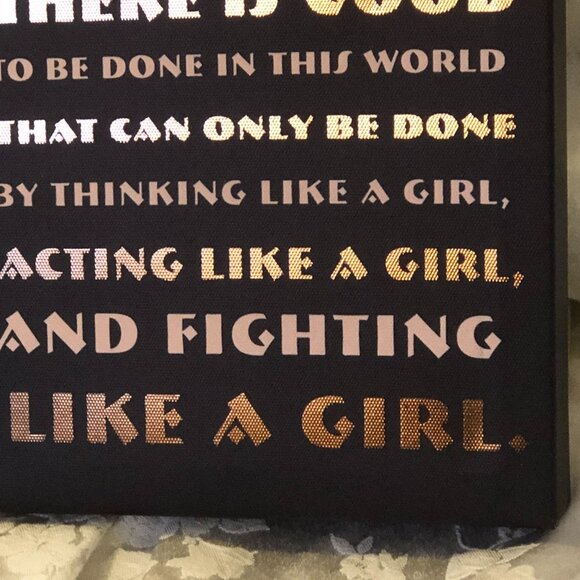 "LIKE A GIRL" Canvas/wood sign - Picture 7 of 11